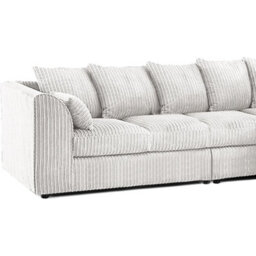 Palmas Jumbo Cord Fabric 5 Seater Right Hand Facing Corner Sofa Mink - thumbnail 4