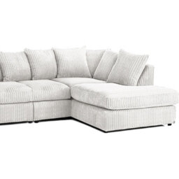 Palmas Jumbo Cord Fabric 5 Seater Right Hand Facing Corner Sofa Mink - thumbnail 3