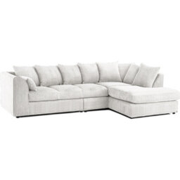 Palmas Jumbo Cord Fabric 5 Seater Right Hand Facing Corner Sofa Mink - thumbnail 2