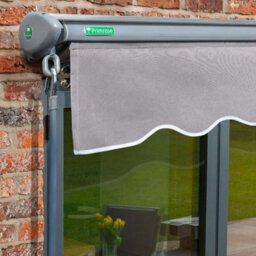 Primrose Awnings 2.5M X 2.0M Retractable Electric Half Cassette Charcoal Frame Silver Awning Outdoor Patio Canopy - thumbnail 2