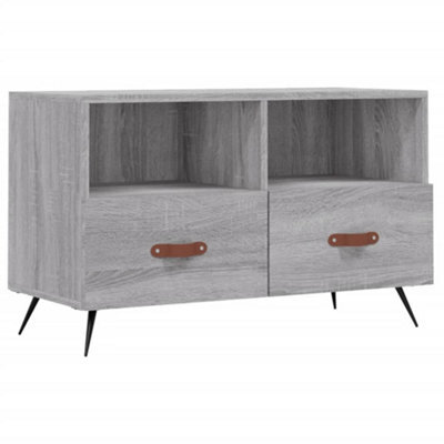 Berkfield Sturdy Tv Cabinet Grey Sonoma 80X36X50 Cm Engineered Wood - image 1