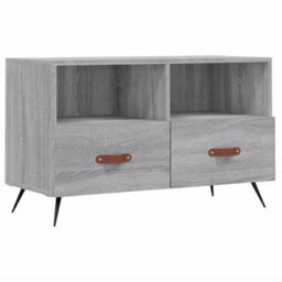 Berkfield Sturdy Tv Cabinet Grey Sonoma 80X36X50 Cm Engineered Wood - thumbnail 1