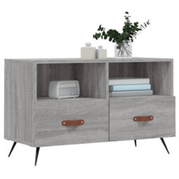Berkfield Sturdy Tv Cabinet Grey Sonoma 80X36X50 Cm Engineered Wood - thumbnail 3