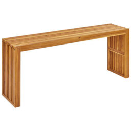 Beliani Garden Dining Set With Benches And Stools 6 Seater Bellano Acacia Wood Brown - thumbnail 6