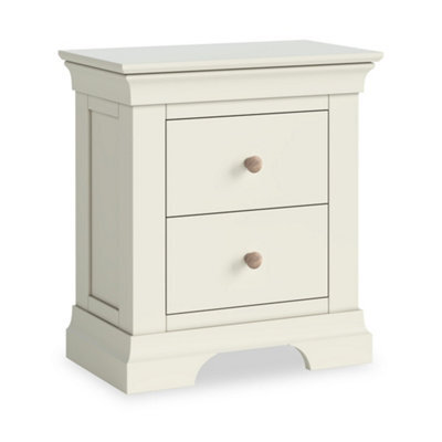 Colette Cream 2 Drawer Bedside Table - Fully Assembled By Roseland Furniture - image 1
