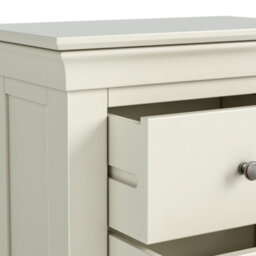 Colette Cream 2 Drawer Bedside Table - Fully Assembled By Roseland Furniture - thumbnail 9