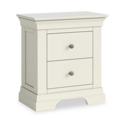 Colette Cream 2 Drawer Bedside Table - Fully Assembled By Roseland Furniture - thumbnail 3