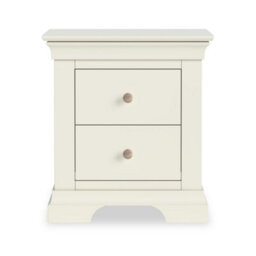 Colette Cream 2 Drawer Bedside Table - Fully Assembled By Roseland Furniture - thumbnail 6