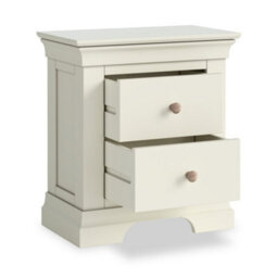 Colette Cream 2 Drawer Bedside Table - Fully Assembled By Roseland Furniture - thumbnail 7