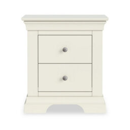 Colette Cream 2 Drawer Bedside Table - Fully Assembled By Roseland Furniture - thumbnail 5