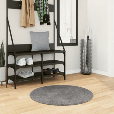 Walplus Rug Huarte Short Pile Soft And Washable Anthracite 80 Cm - image 1