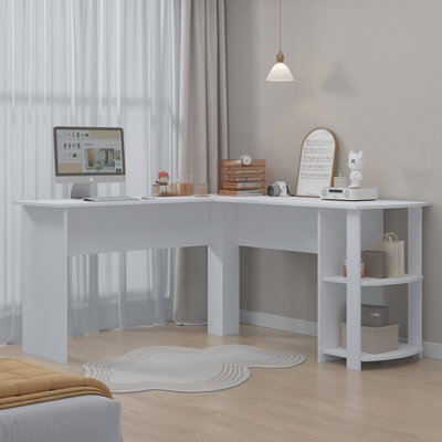 Harmin White Corner Computer Desk - Perfect For Home Office - image 1