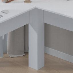 Harmin White Corner Computer Desk - Perfect For Home Office - thumbnail 5