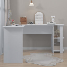 Harmin White Corner Computer Desk - Perfect For Home Office - thumbnail 2