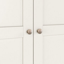 Farro Coconut White Kitchen Larder Unit With Washed Oak Top - By Roseland Furniture - thumbnail 9