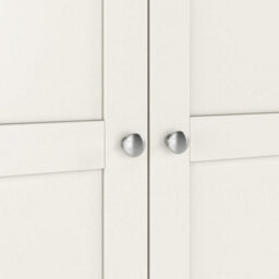 Farro Coconut White Kitchen Larder Unit With Washed Oak Top - By Roseland Furniture - thumbnail 8