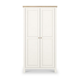 Farro Coconut White Kitchen Larder Unit With Washed Oak Top - By Roseland Furniture - thumbnail 6