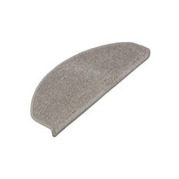 Floordirekt Dynasty Velours Self Adhesive Edged Hard Wearing Velour Stair Tread Mat For Indoor Stairs Semicircular Silver Grey 23.5 X 65 Cm - thumbnail 1