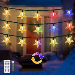 Accessotech Usb Powered Star String Led Lights 80 Bulbs Multicolour Christmas Fairy Decorative Lights - thumbnail 1