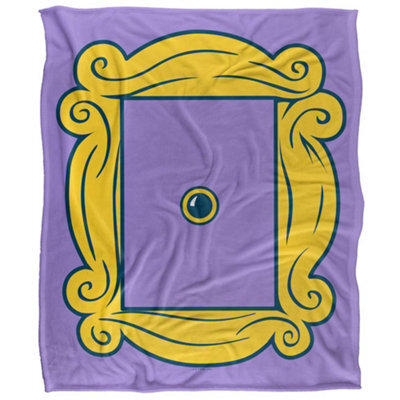 Friends Silky Door Supersoft Blanket Purple/yellow (One Size) - image 1