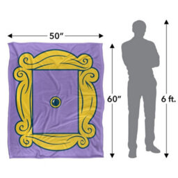 Friends Silky Door Supersoft Blanket Purple/yellow (One Size) - thumbnail 5