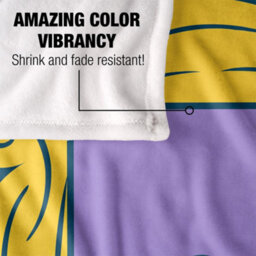 Friends Silky Door Supersoft Blanket Purple/yellow (One Size) - thumbnail 4