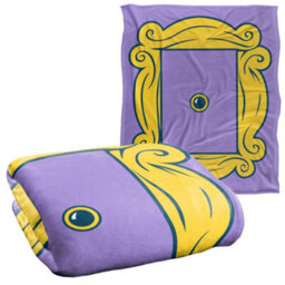 Friends Silky Door Supersoft Blanket Purple/yellow (One Size) - thumbnail 2