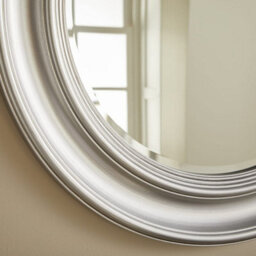 The Online Mirror Shop Wall Mirror Hamilton Round Shape With Silver Frame - H 66Cm X W 66Cm X D 3Cm For Hanging In Bedroom Or Living Room - thumbnail 3