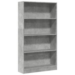 Berkfield Versatile Bookcase Concrete Grey 80X24X143 Cm Engineered Wood - thumbnail 1