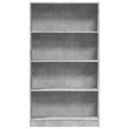 Berkfield Versatile Bookcase Concrete Grey 80X24X143 Cm Engineered Wood - thumbnail 4