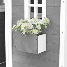 Outsunny Wooden Wendy House For Kids With Floor, For Gardens, Patios - Grey - thumbnail 9