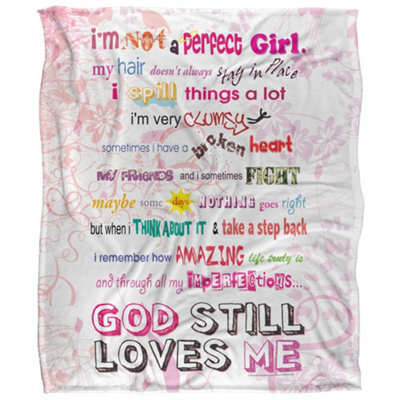 Slingshot Publishing Not Perfect Silky Supersoft Blanket Multicoloured (60In X 50In) - image 1