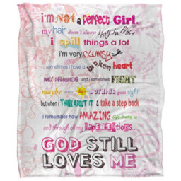 Slingshot Publishing Not Perfect Silky Supersoft Blanket Multicoloured (60In X 50In) - thumbnail 1