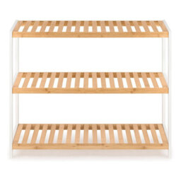 Neo 3-Tier Bamboo Shoe Rack Stand Natural Wooden Shoe Storage Shelf For Hallway Bedroom Bathroom - thumbnail 8