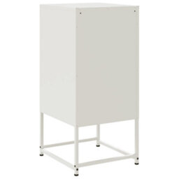 Berkfield Bedside Cabinet White 36X39X78 Cm Steel - thumbnail 8