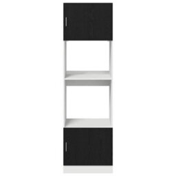 Walplus Microwave Cabinet Black Oak 60 X 57 X 207 Cm Engineered Wood - thumbnail 6
