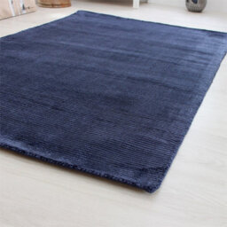 Plain Navy Modern Handmade Rug For Dining Room Bedroom & Living Room-200Cm X 300Cm - thumbnail 2