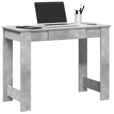 Berkfield Desk Concrete Grey 100X45X75 Cm Engineered Wood - image 1