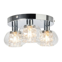 Litecraft Lillian 3 Light Chrome Bathroom Flush Ceiling Light - thumbnail 2