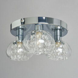 Litecraft Lillian 3 Light Chrome Bathroom Flush Ceiling Light - thumbnail 4