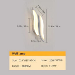 12W Modern Led Wall Light Creative Wall Lamp Cool White Indoor Lamp Bed Room - thumbnail 2