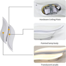 12W Modern Led Wall Light Creative Wall Lamp Cool White Indoor Lamp Bed Room - thumbnail 3