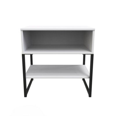Madrid Open Lamp Table In White Matt (Ready Assembled) - image 1