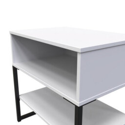 Madrid Open Lamp Table In White Matt (Ready Assembled) - thumbnail 4