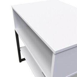 Madrid Open Lamp Table In White Matt (Ready Assembled) - thumbnail 5