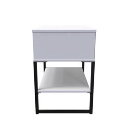 Madrid Open Lamp Table In White Matt (Ready Assembled) - thumbnail 2
