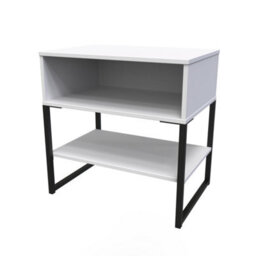 Madrid Open Lamp Table In White Matt (Ready Assembled) - thumbnail 3