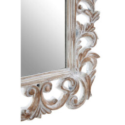 Orsina Antique Grey Fleur-De-Lis Wall Mirror,weathered Hanging Mirror With Bevelled Frame,perfect For Gifting - thumbnail 5