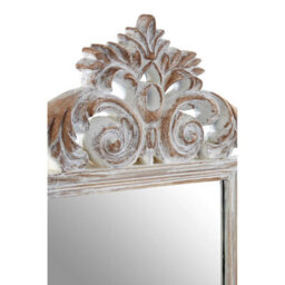 Orsina Antique Grey Fleur-De-Lis Wall Mirror,weathered Hanging Mirror With Bevelled Frame,perfect For Gifting - thumbnail 3