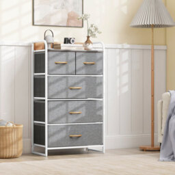 Costway Chest Of Drawer With 5 Foldable Drawers Storage Tower - thumbnail 5